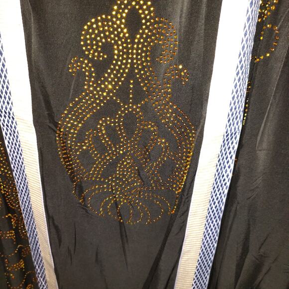 Africa Noble Dress Gown Abaya QUEEN Embroidery Rhinestones Kaftann African L NWT - Picture 8 of 9